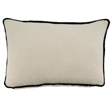 SARO LIFESTYLE SARO 9615.BW1220BP 12 x 20 in. Oblong Poly Filled Throw Pillow with Black & White Reversible Design 9615.BW1220BP